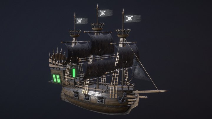 Pirate Ship - Captain's Best Friend 3D Model