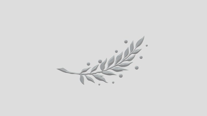 feather leaf Silver 3D Model