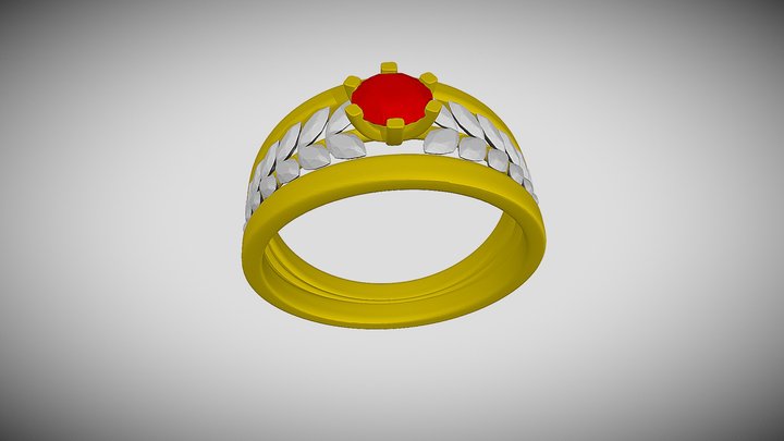 Ring and Leave 3D Model