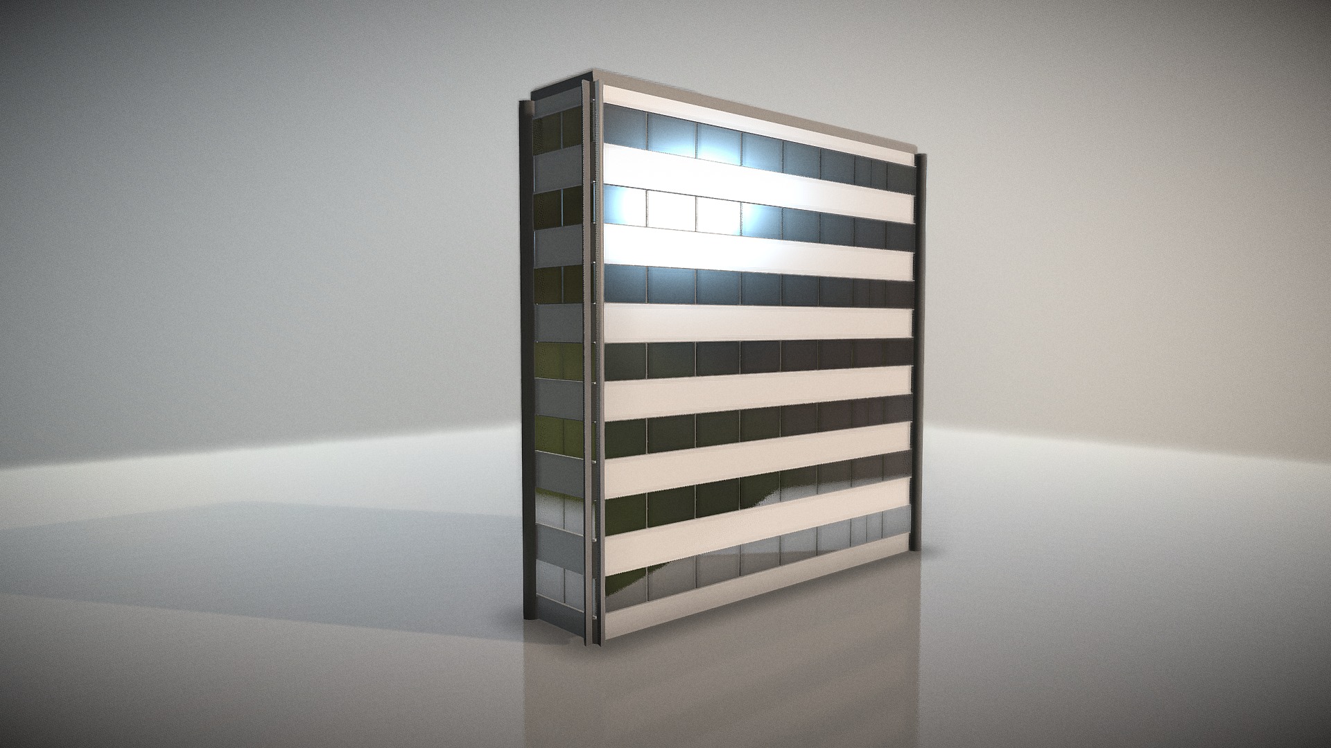 3D model City Building Design I-1 - This is a 3D model of the City Building Design I-1. The 3D model is about a cube with a square top.