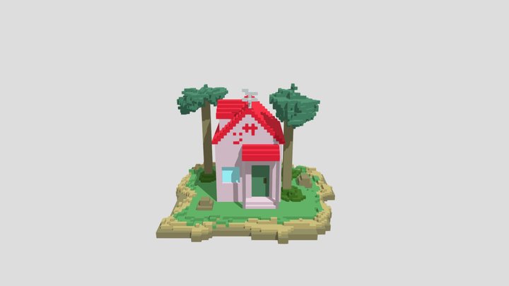 Island Home 3D Model