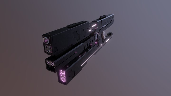 Kitsune Hybrid Pulse Gun 3D Model