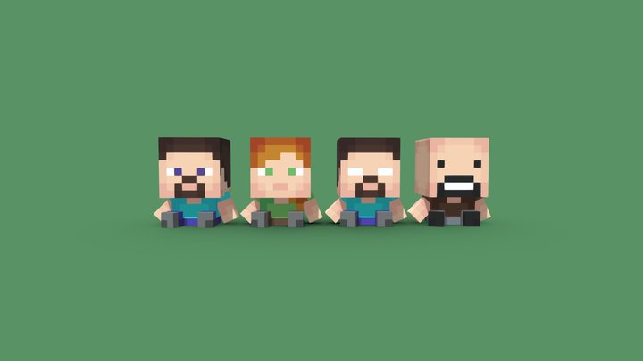 minecraft knuffels 3D Model