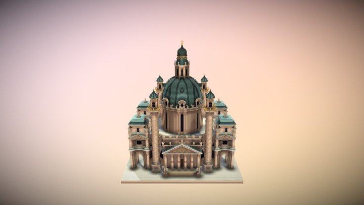 Karlskirche Wien 3D Model