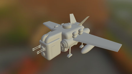Planet War Space Ship 3D Model