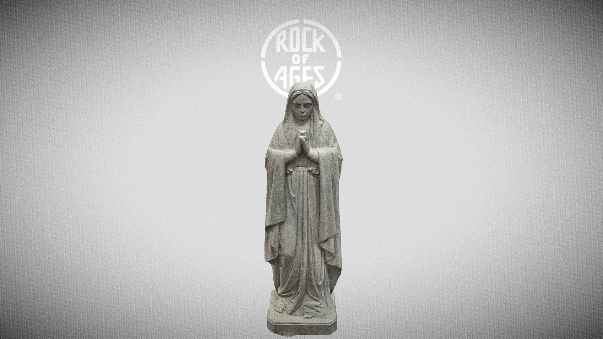 Virgin Mary Sculpture - Blue Gray™ Granite