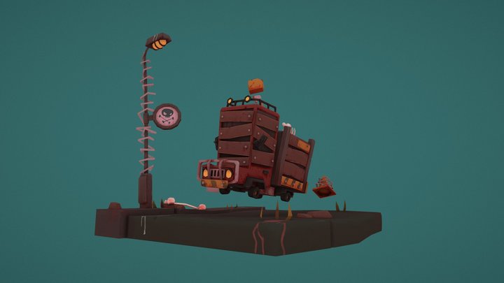 Zombi - truck 3D Model