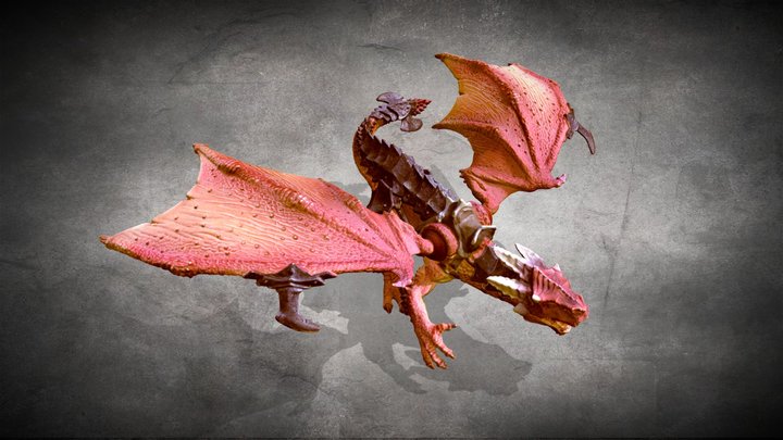 Toy Dragon Red 3D Model