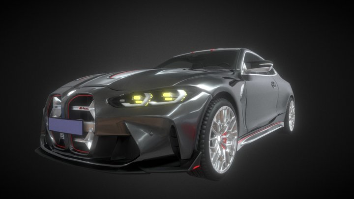 BMW M4 CSL – Free 3D Model STL