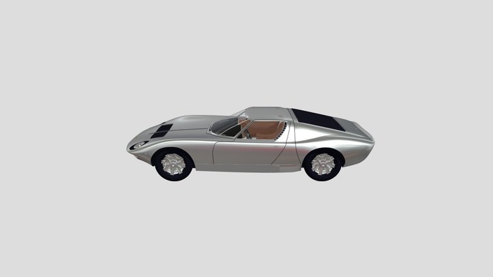 Lamborghini Miura Lowpoly 3D Model