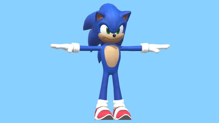 Sonic Dash - Movie Sonic 3D Model