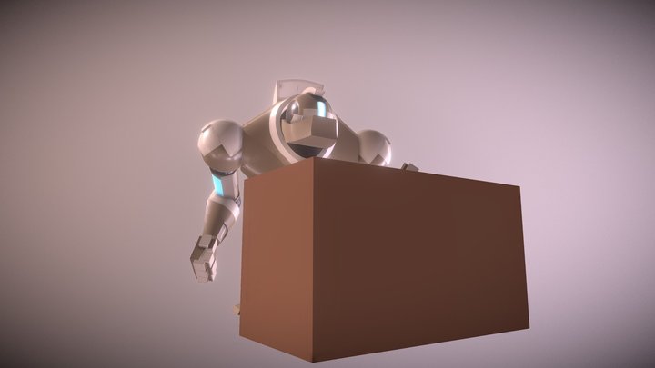Box Throw Animation 3D Model