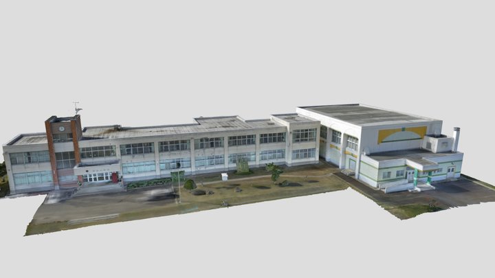 【中富良野町】西中小学校 3D Model