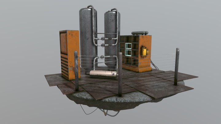 Hard Surface low poly 3D Model