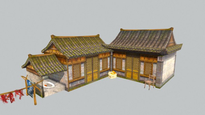 Chinese house – Free 3D Model STL