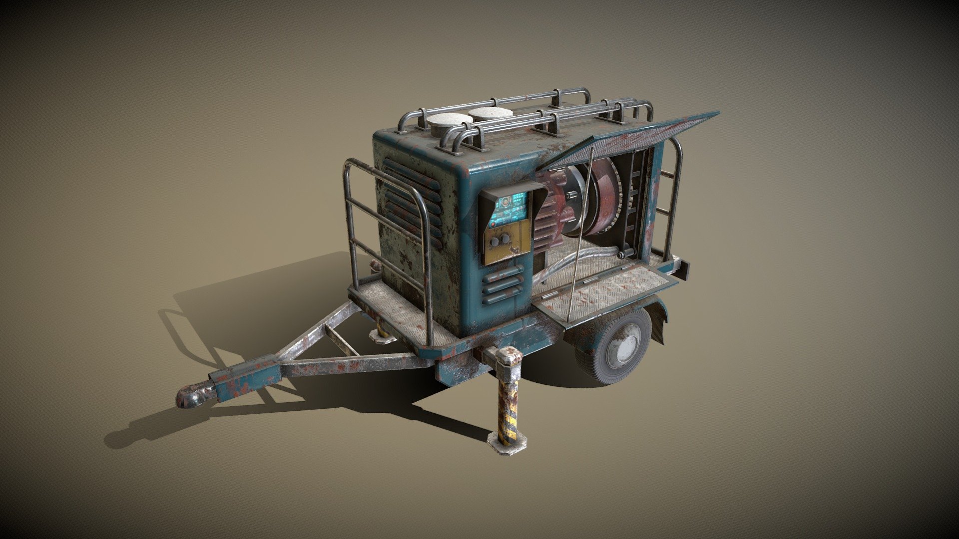 mobile generator on trailer