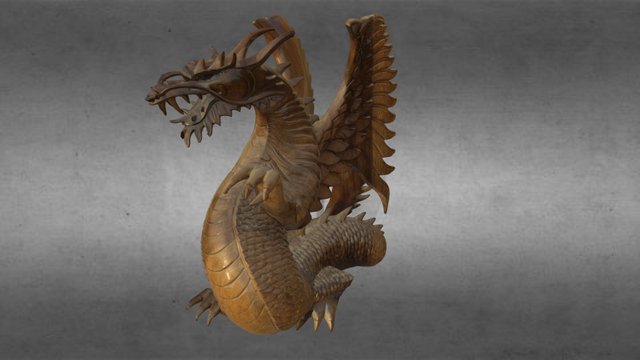 Wooden Dragon 3D Model