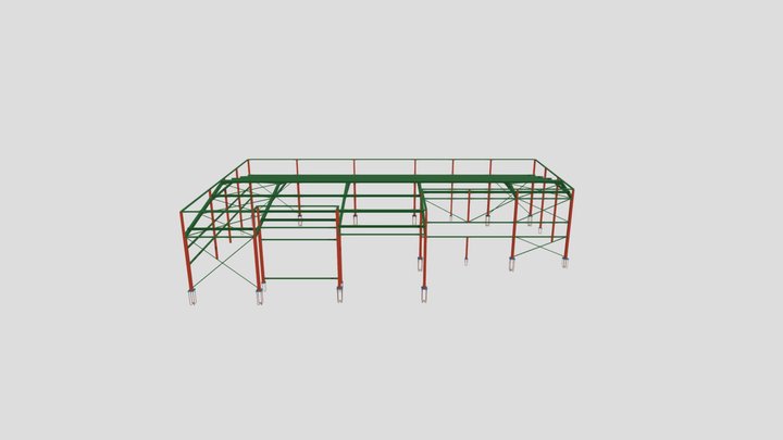 7 - ESTRUTURA METALICA DWG 3D 3D Model