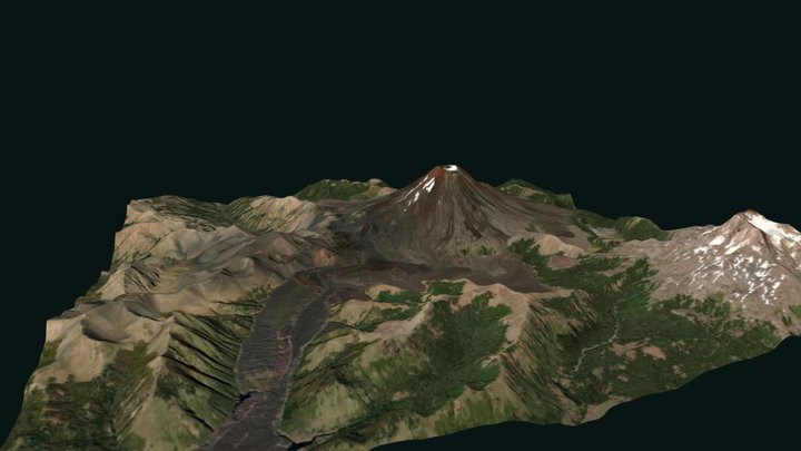 Lonquimay Volcano. 3D Model
