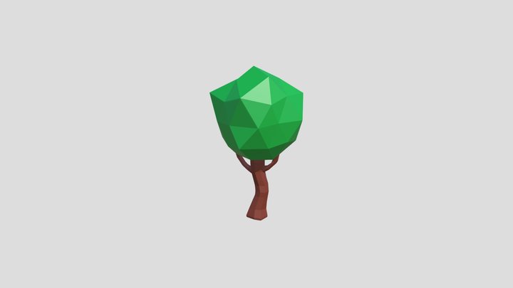 Stylized Low Poly Tree - Game-Ready