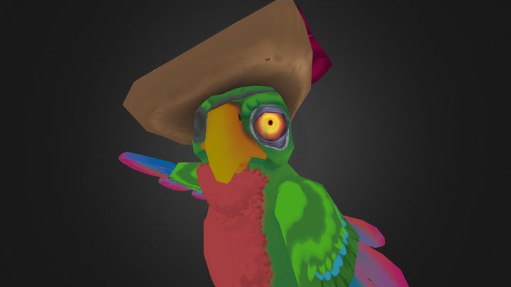 Piratey Parrot w/o Subsurf 3D Model