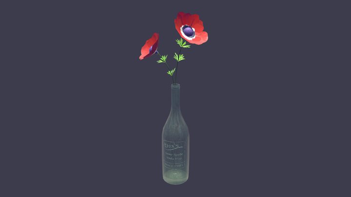 Soda Bottle Bouquet 3D Model