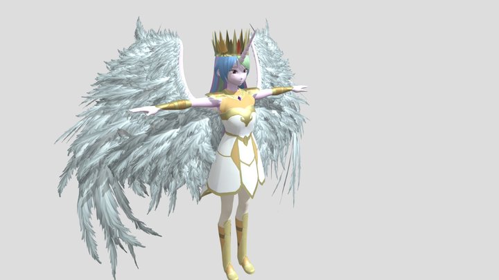 Princess Celestia – Human With Wings And Horn
