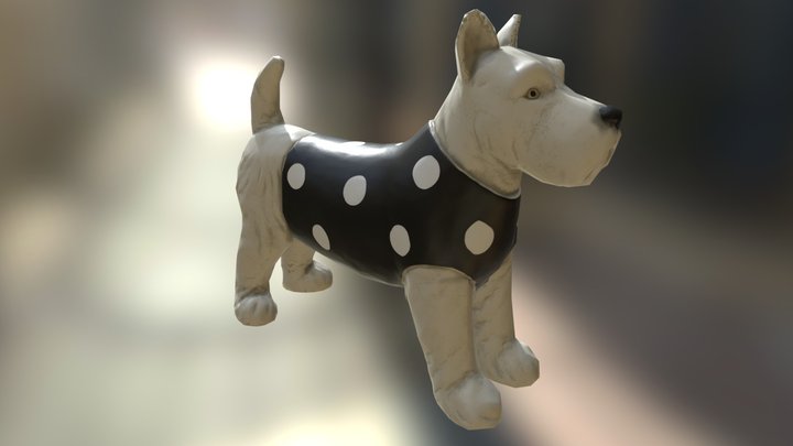 3D Scanned Dog Figurine 3D Model