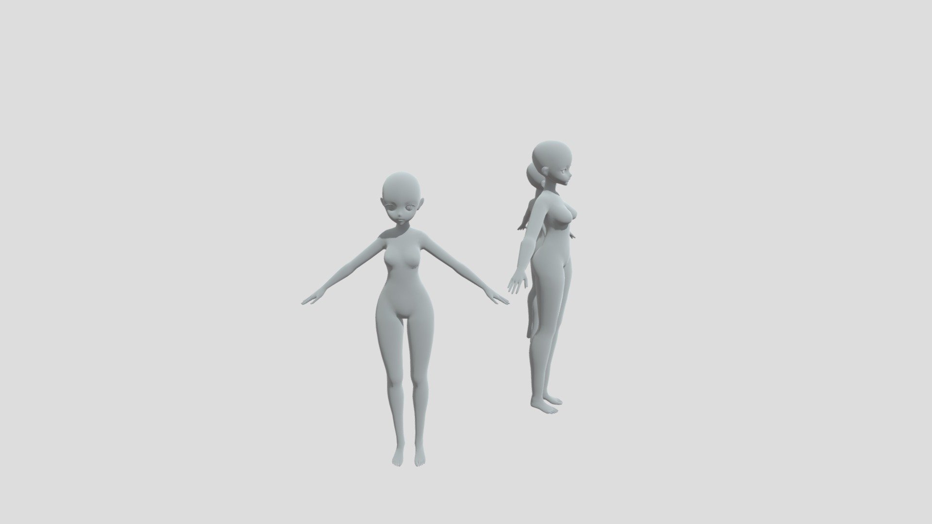 genshin-style-anime-female-base-mesh-for-blender - 3D model by ...