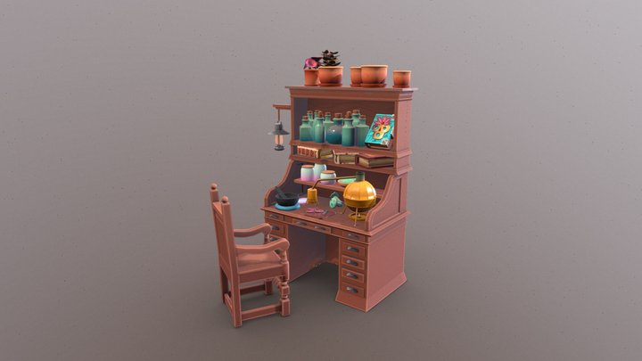 Artisan's desk 3D Model