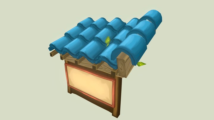 Japanese roof detail 3D Model