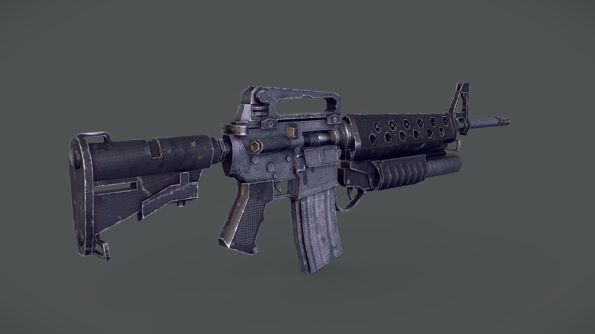 Stylized M16 - 3D model by triaddams [5b560d4] - Sketchfab