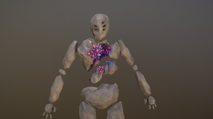 Infected stone golem 3D Model