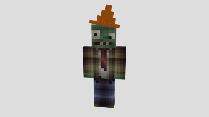 Zombie cone- Minecraft pvz 3D Model