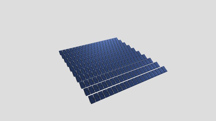 Solar Panel 10x20 3D Model