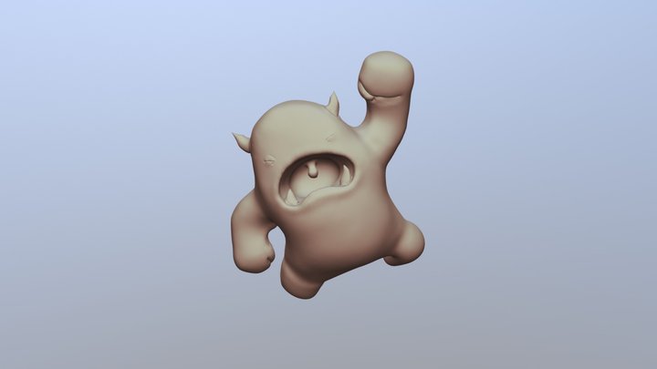 Melvin Sculpt Decimated 3D Model