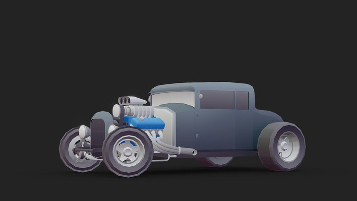 Vehicle - Hod Rod Ford Coupe 3D Model