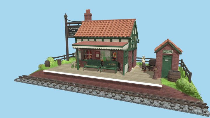 Station_ Platform 3D Model