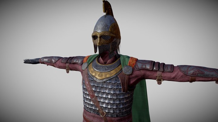 Rohan Royal Guard Outfit 3D Model