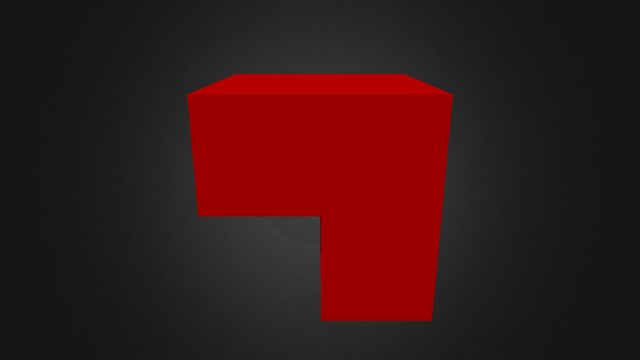 Red Block 3D Model