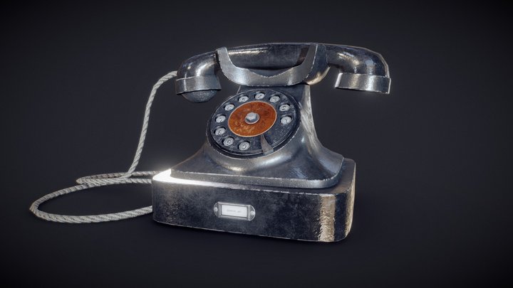 Vintage Telephone 3D Model