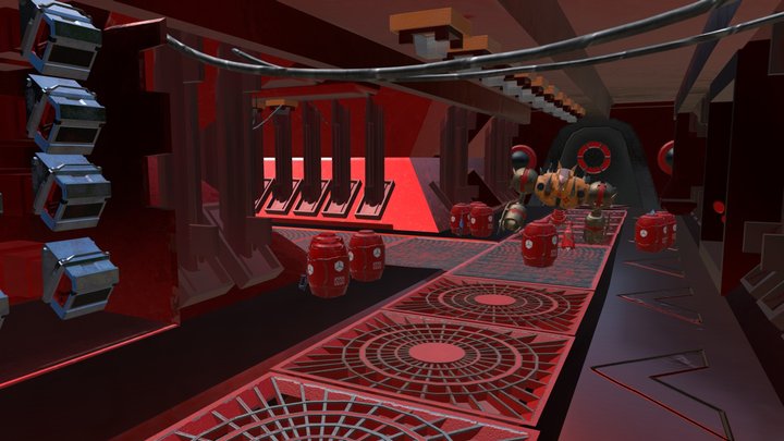 Robot Hallway Final Throw 3D Model