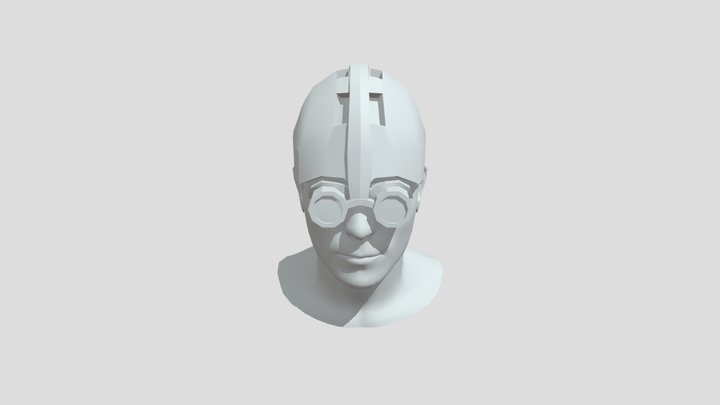 VR Helmet Low Poly #2 3D Model