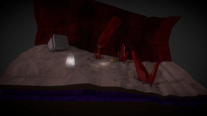 Deep Rock Galactic Salt Pit Cave 3D Model