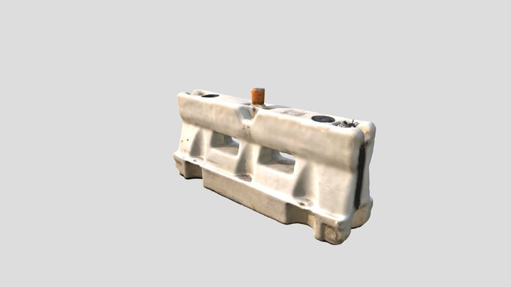 NYC Construction Site Road Barrier 3D Model