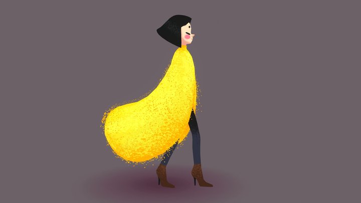Weird Yellow Coat - oc by @nandashibs 3D Model