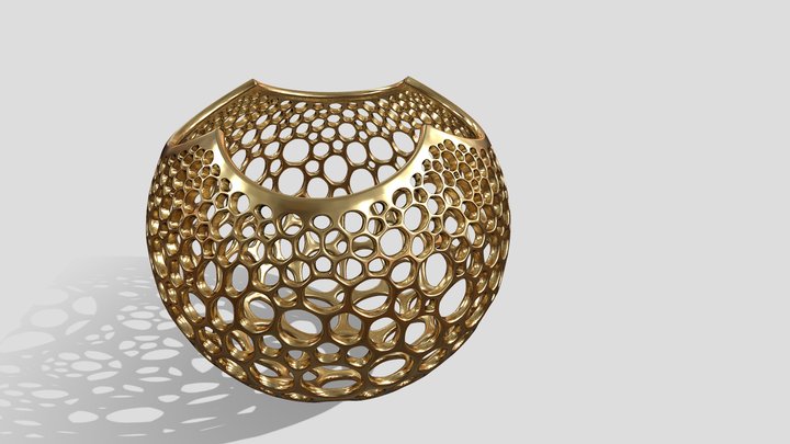 Stereographic Voronoi Sphere 3D Model