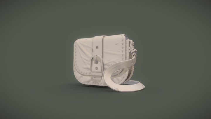 Stylized Leather Bag 3D Model