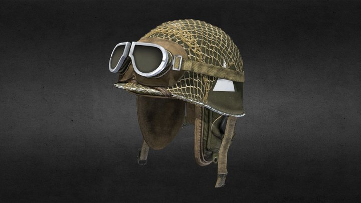 WW2 US Tank Helmet M1 3D Model