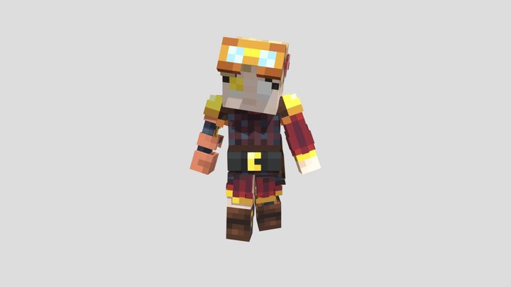 Steampunk partially human and partially machine 3D Model
